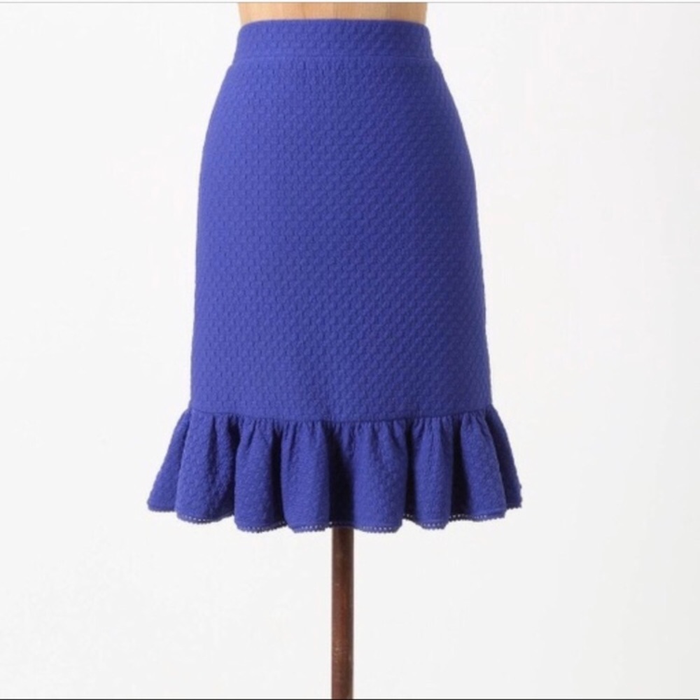 Anthropologie Blue Skirt